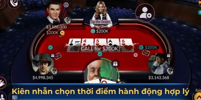 Kiên nhẫn chọn thời điểm hành động hợp lý
